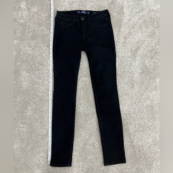HOLLISTER LOW-RISE SUPER SKINNY BLACK JEANS SIZE 00 short - Picture 6 of 8
